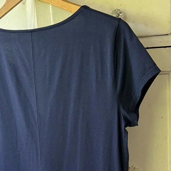 Lilly Pulitzer | Women’s ‘True Navy’ Pima Cotton Brewster Tee Shirt Dress Size L - Picture 8 of 16
